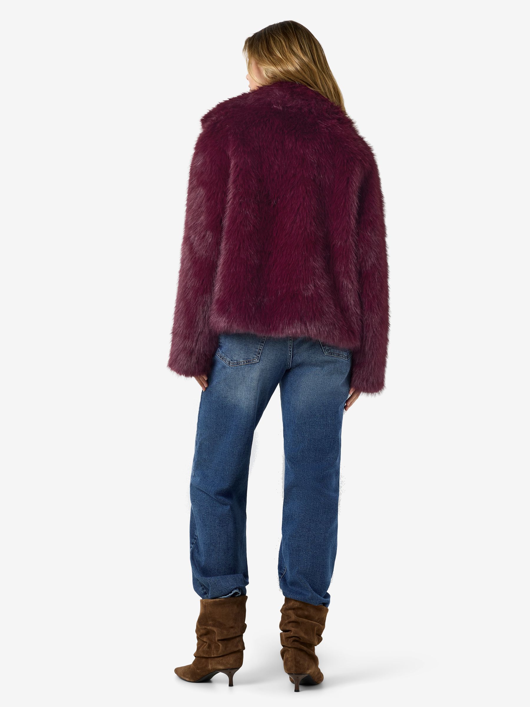 Noisy May NOISY MAY Flauschige Jacke mit luxuriösem Design perfekt für – Bordeaux, Bild 2