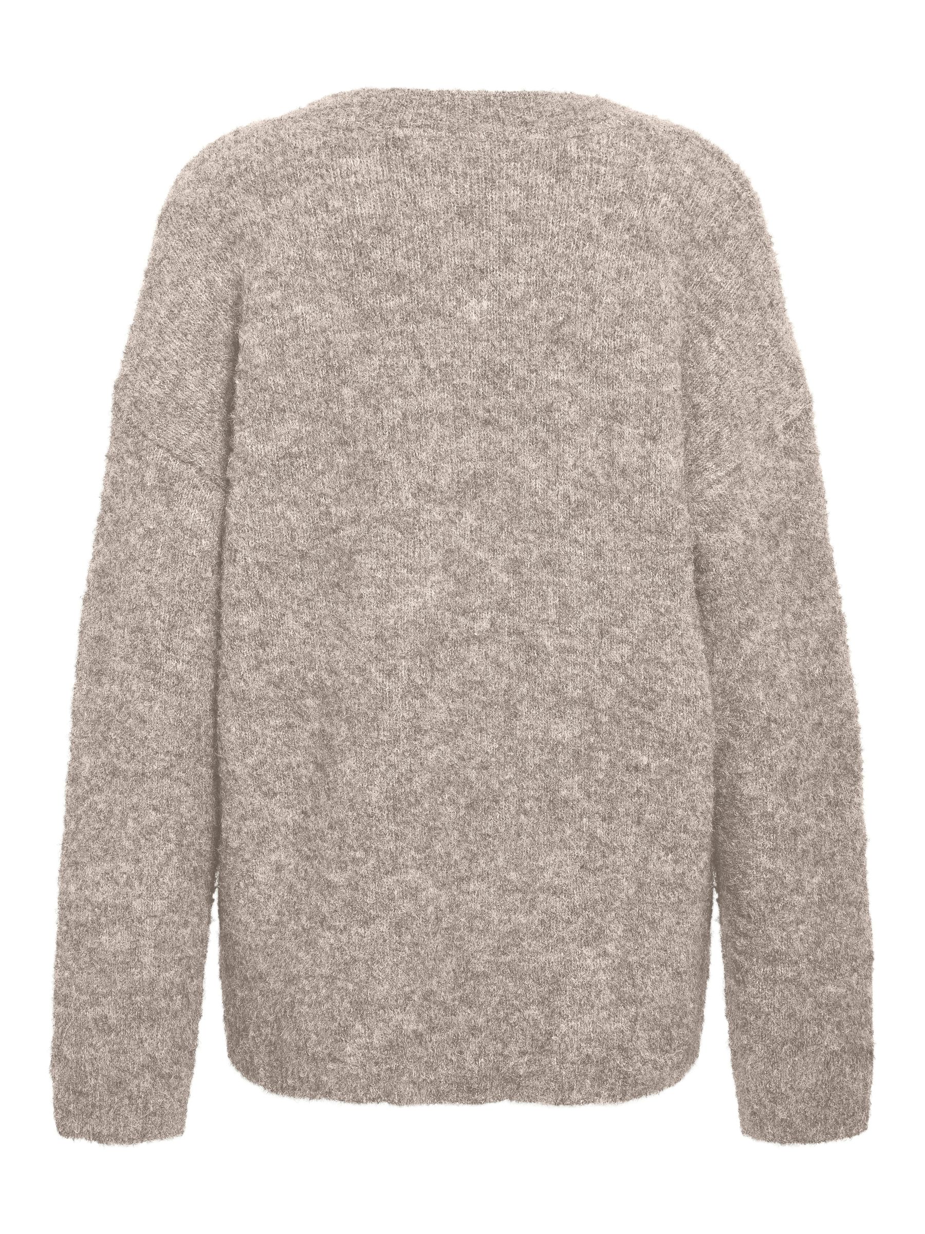 27034806_4791858_2.jpg Gemütlicher langärmeliger Knit Cardigan mit Knöpfen