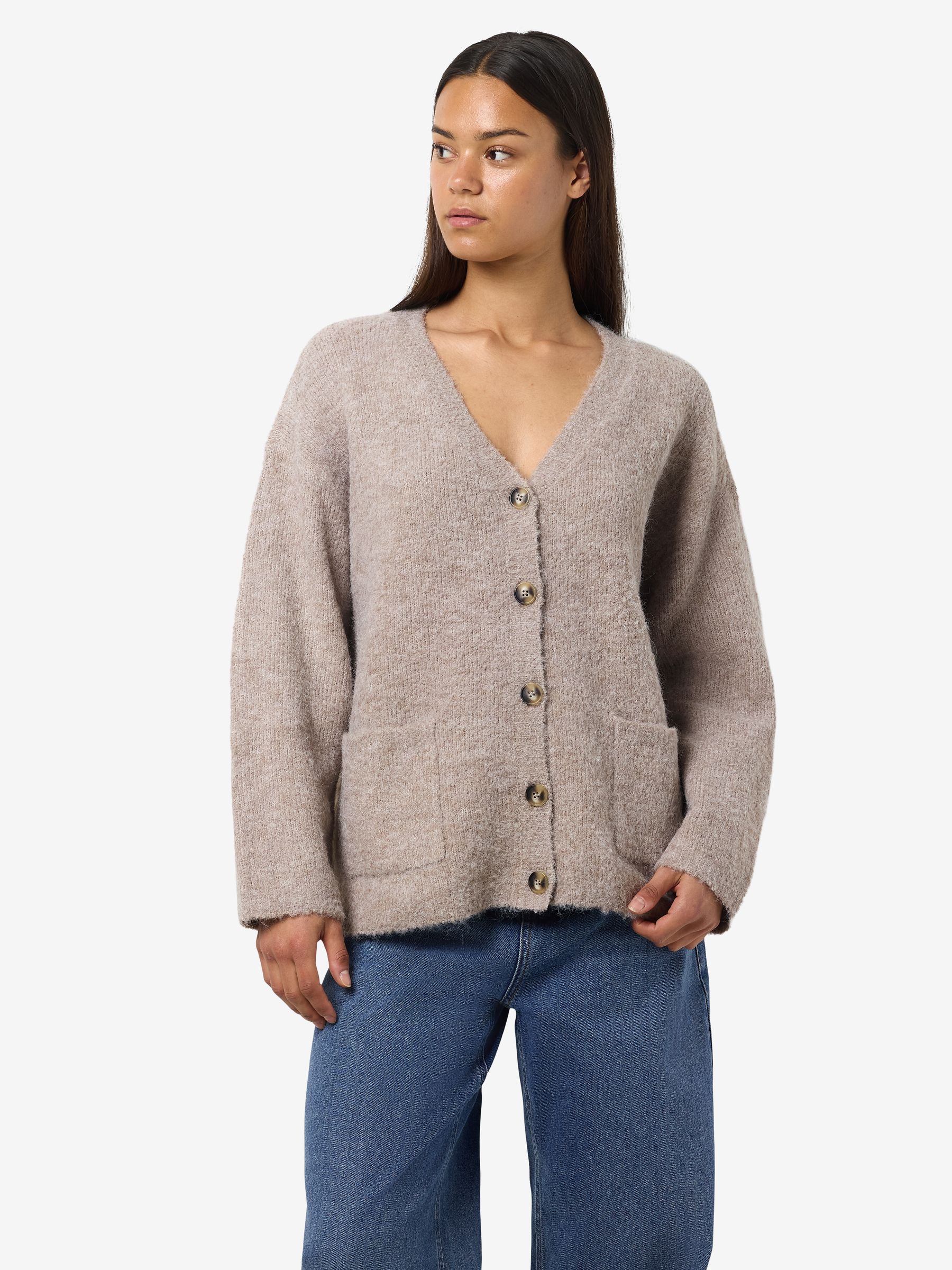 27034806_4791858_3.jpg Gemütlicher langärmeliger Knit Cardigan mit Knöpfen