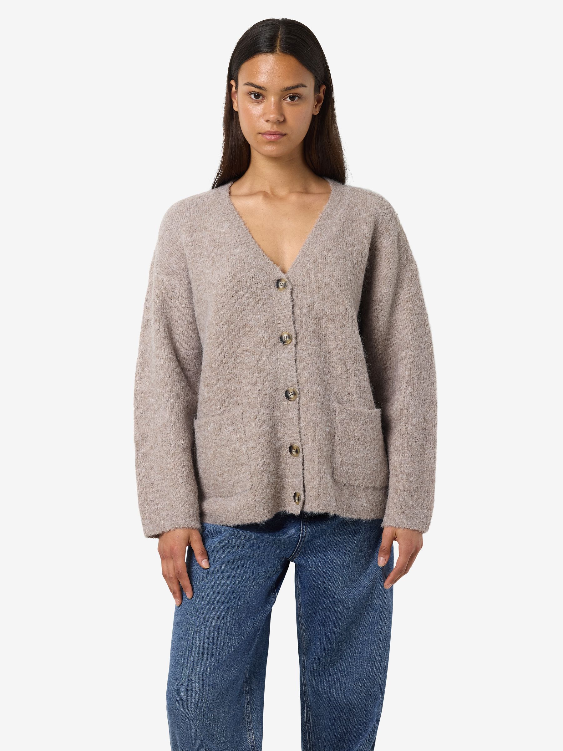 27034806_4791858_4.jpg Gemütlicher langärmeliger Knit Cardigan mit Knöpfen