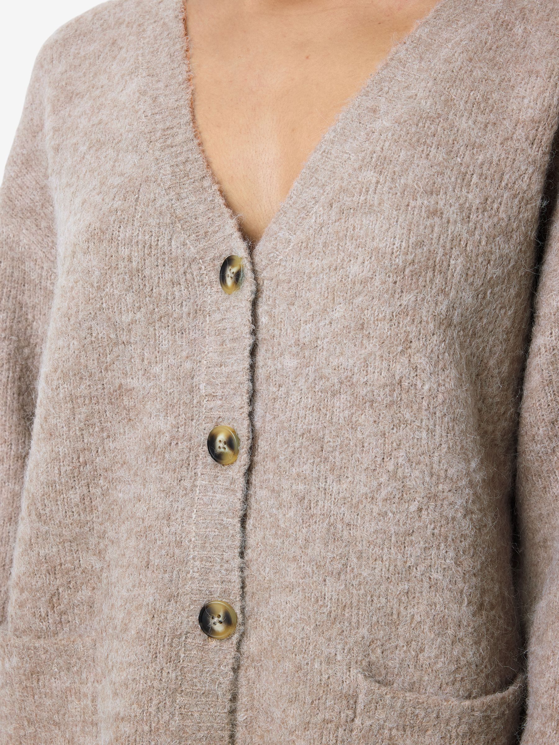 27034806_4791858_6.jpg Gemütlicher langärmeliger Knit Cardigan mit Knöpfen
