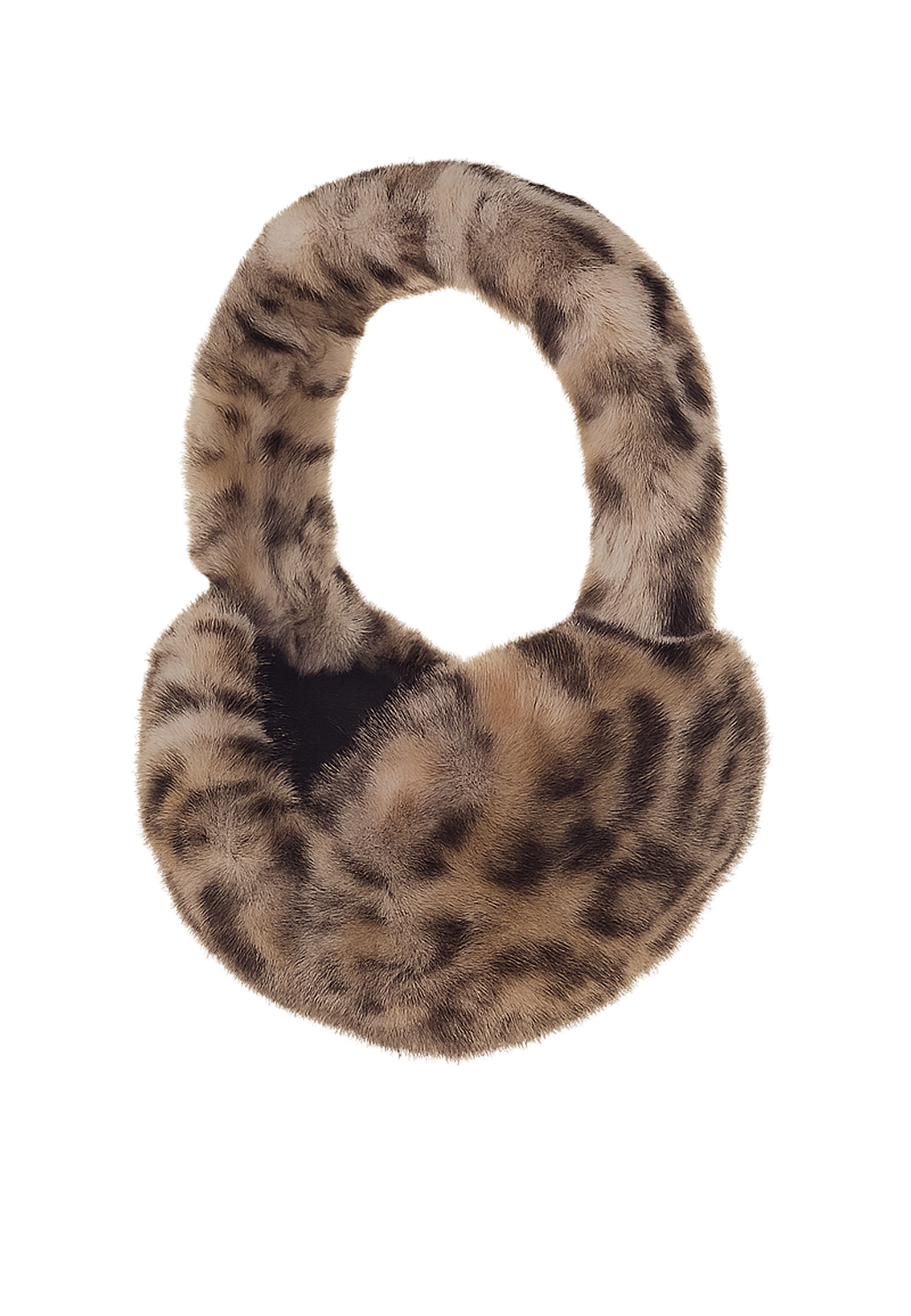 FAERA faltbare Ohrwärmer aus Kunstfell Leo Animalprint Plüsch FAERA faltbare Ohrwärmer aus Kunstfell Leo Animalprint Plüsch