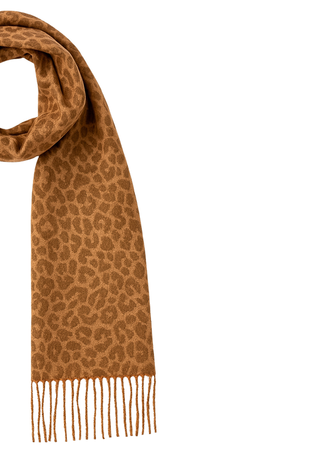 Schal mit Leopardenmuster Fransen weich und angenehm Schal mit Leopardenmuster Fransen weich und angenehm