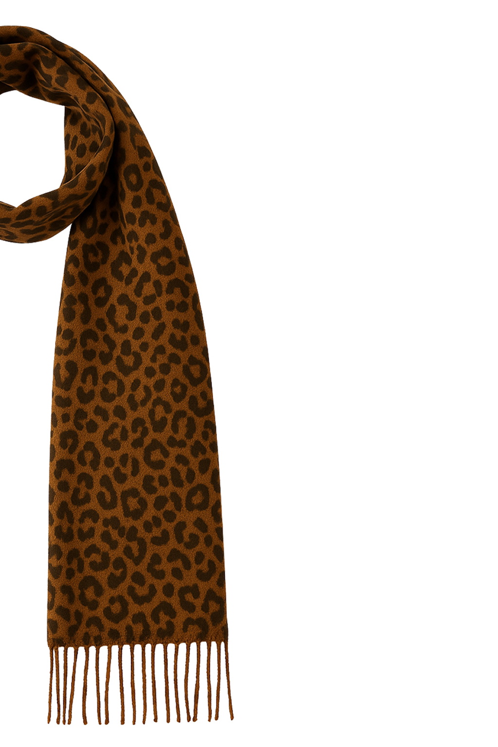 Schal mit Leopardenmuster Fransen weich und angenehm Schal mit Leopardenmuster Fransen weich und angenehm
