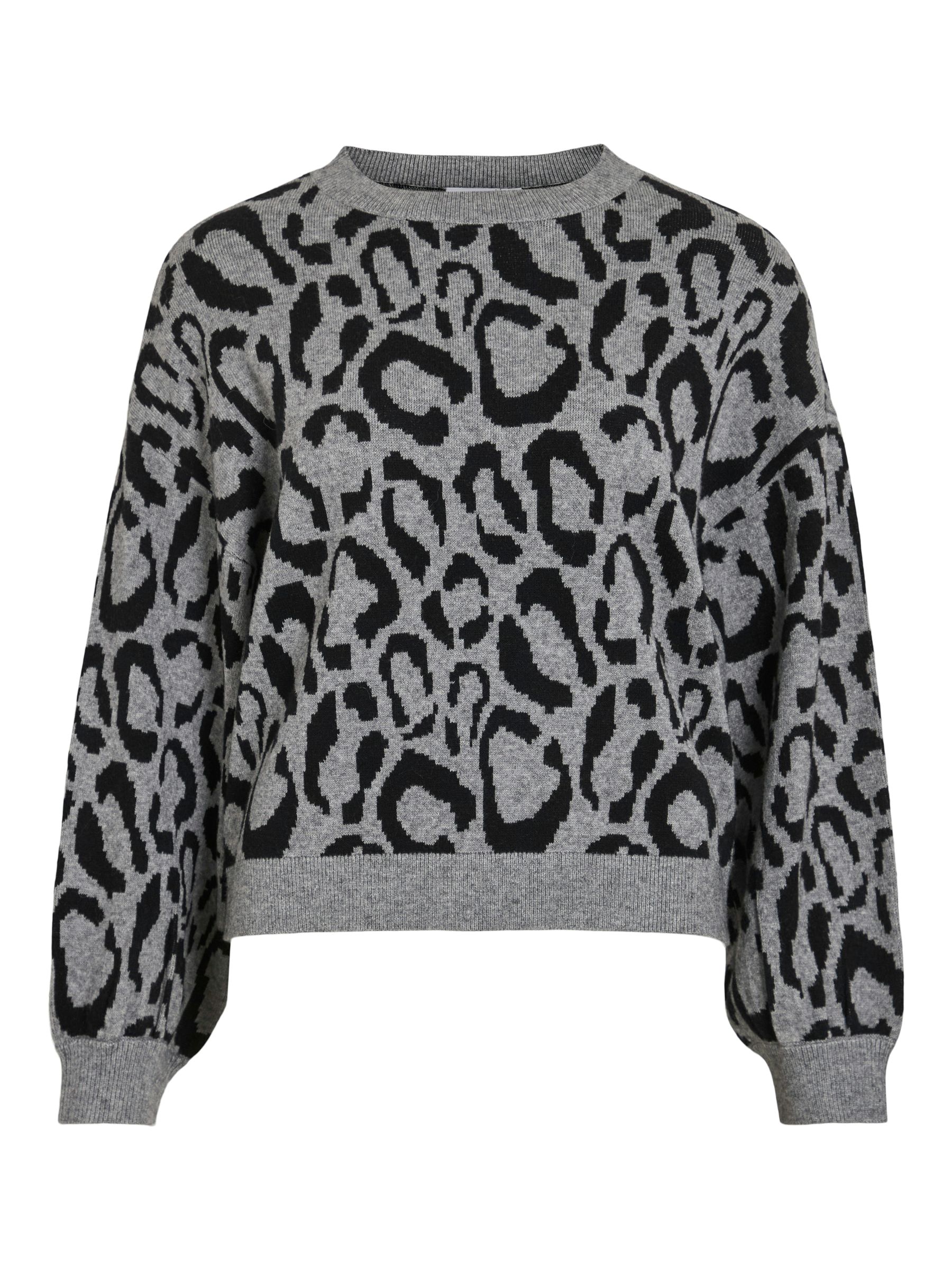 14109032_4809212.jpg Leopardenmuster Strickpullover Rundhalsausschnitt