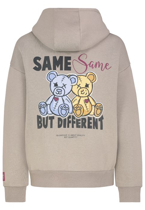 Sublevel Lässiger Hoodie mit Motiv-Print und humorvollem Slogan – Beige, Bild 3