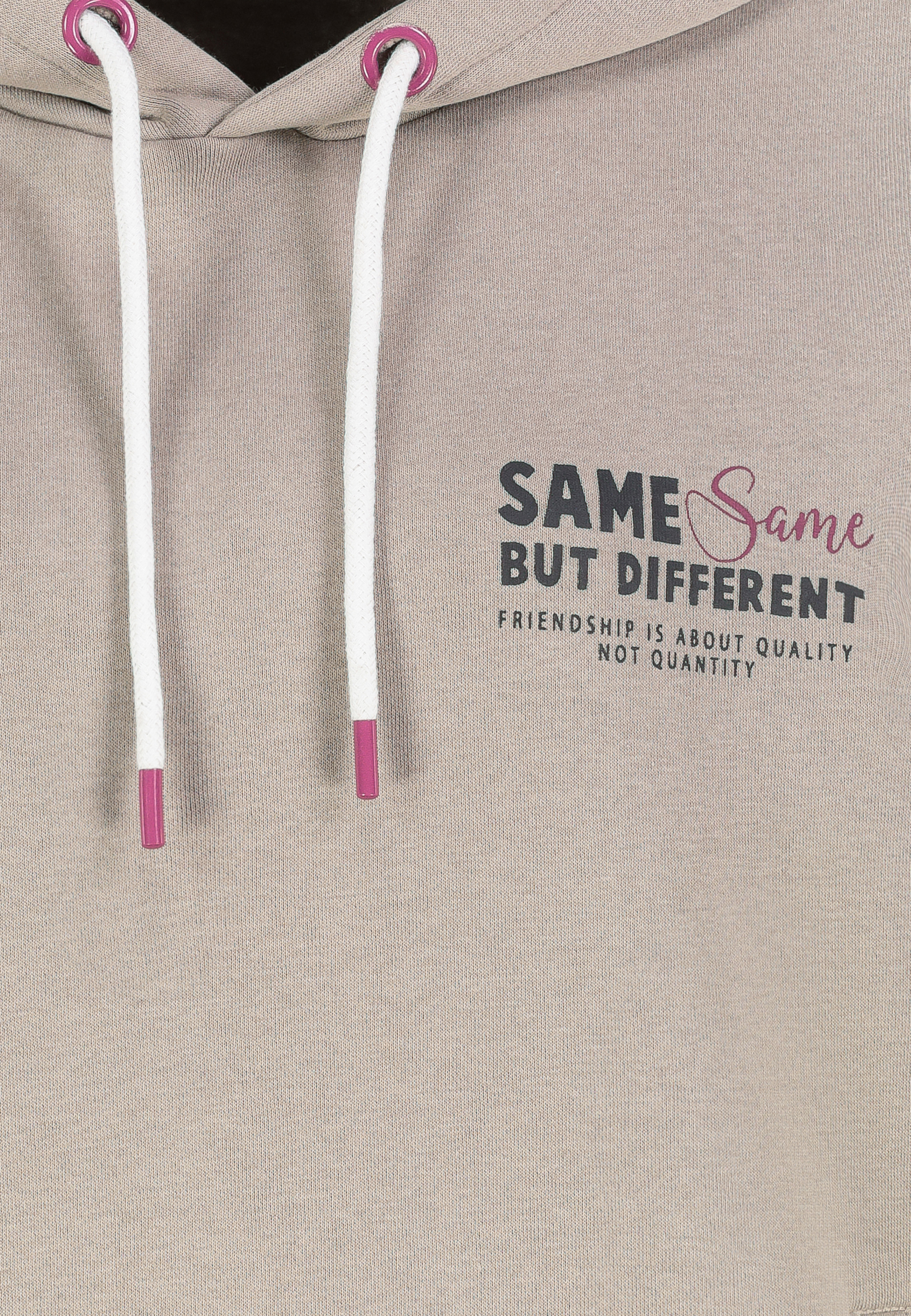 Sublevel Lässiger Hoodie mit Motiv-Print und humorvollem Slogan – Beige, Bild 2