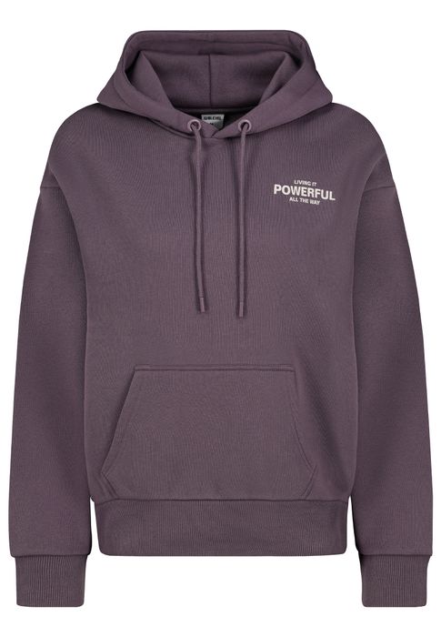 Sublevel Hoodie mit Power-Statement-Print und Kapuze Good Vibes – Lila, Bild 4