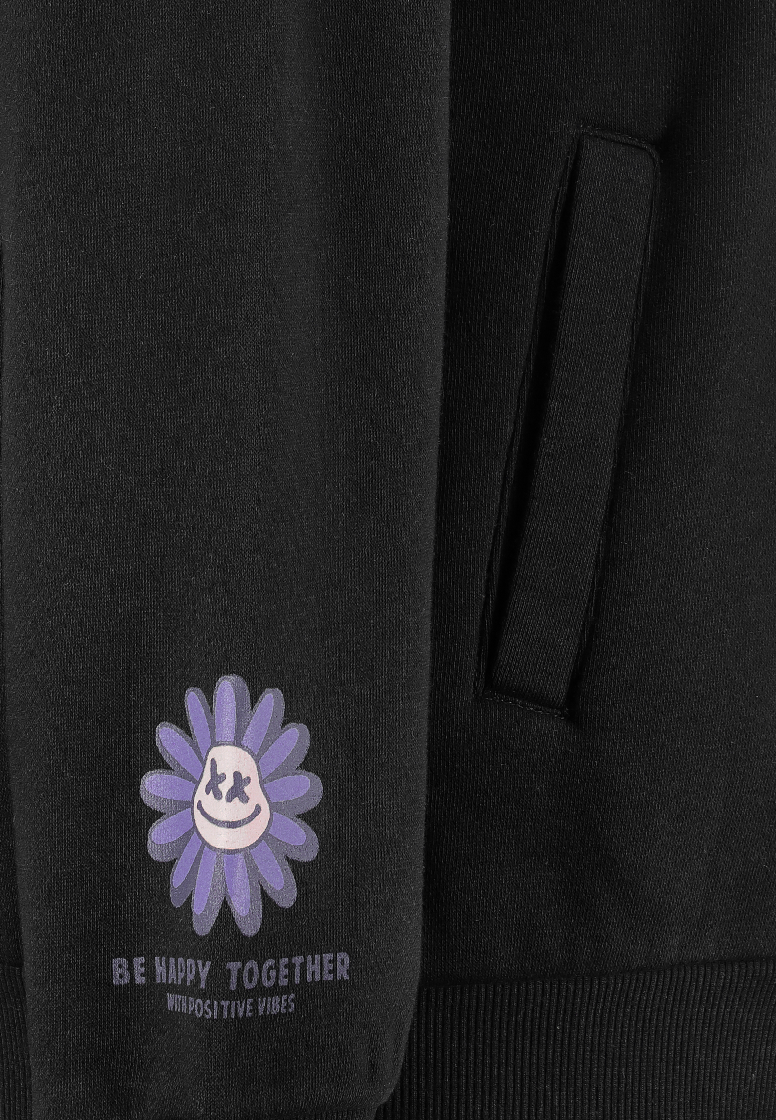 D10600T02420I_23400_D3.jpg Trendiger Hoodie mit Blumenmotiv und lustigem Grafikdesign