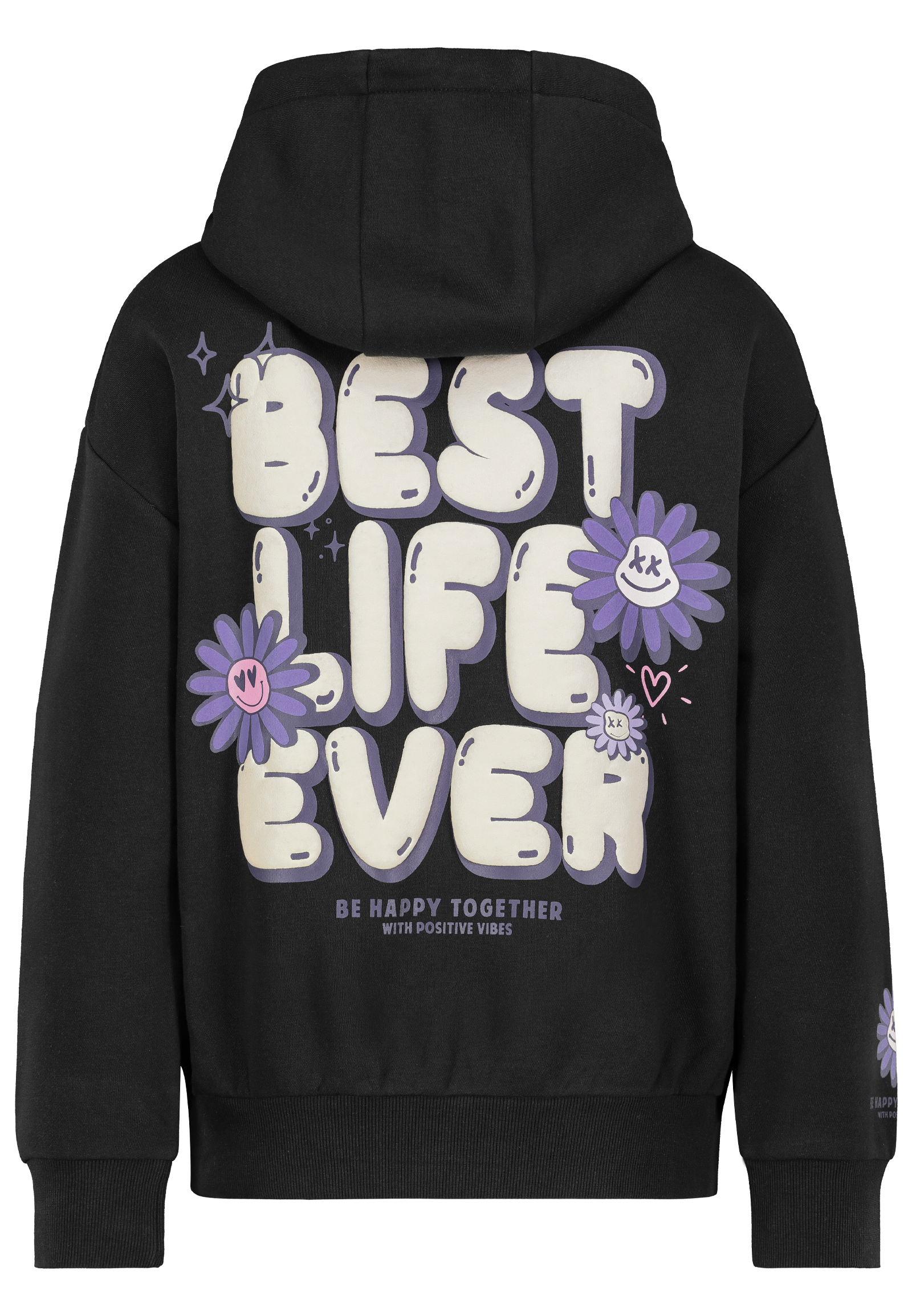 D10600T02420I_23400_H.jpg Trendiger Hoodie mit Blumenmotiv und lustigem Grafikdesign
