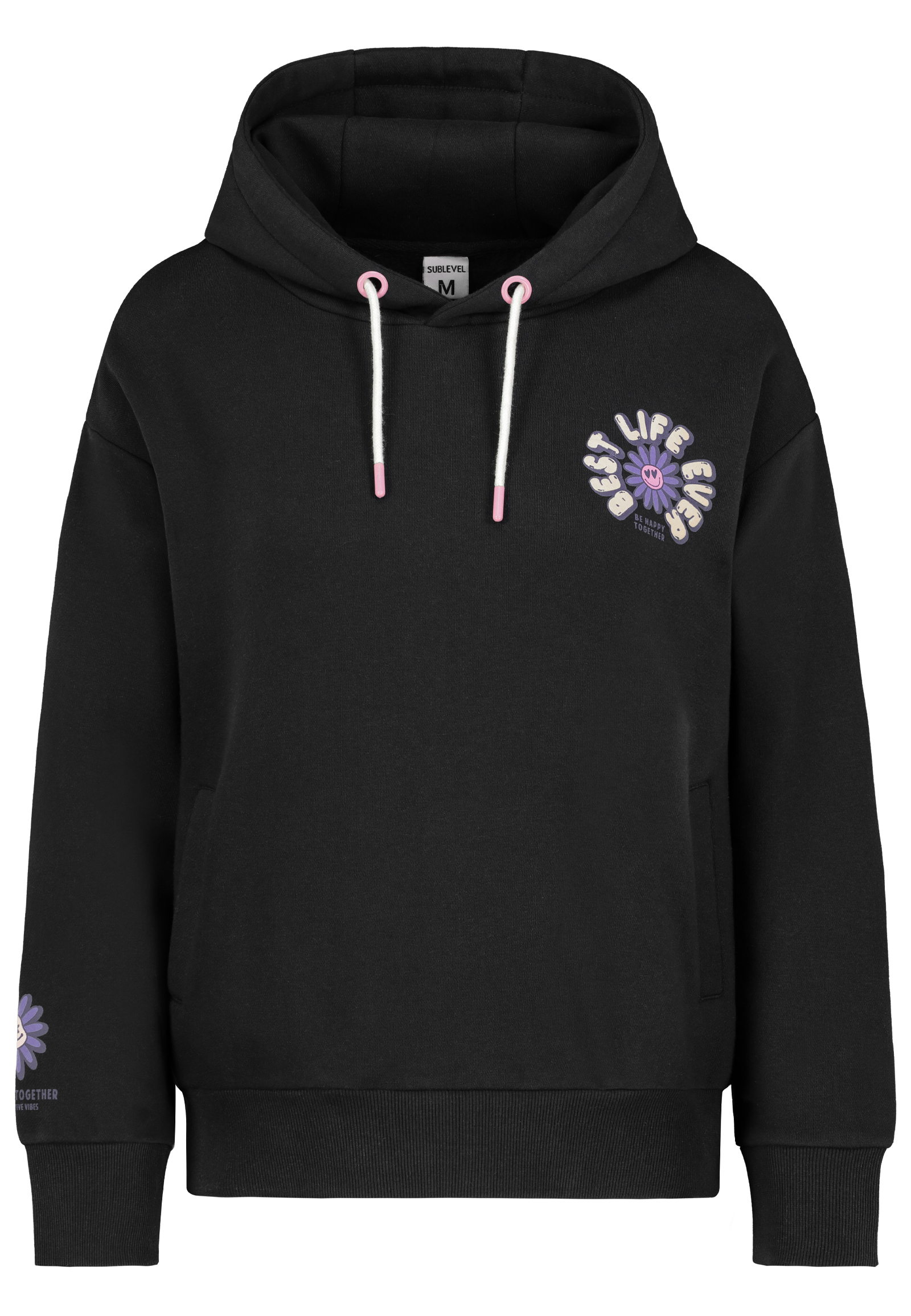 D10600T02420I_23400_V.jpg Trendiger Hoodie mit Blumenmotiv und lustigem Grafikdesign