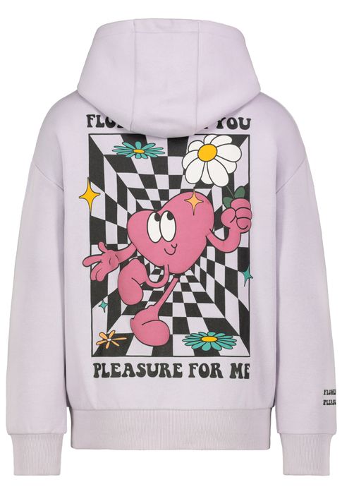 Sublevel Trendiger Hoodie mit Blumenmotiv und lustigem Grafikdesign – Lila, Bild 7