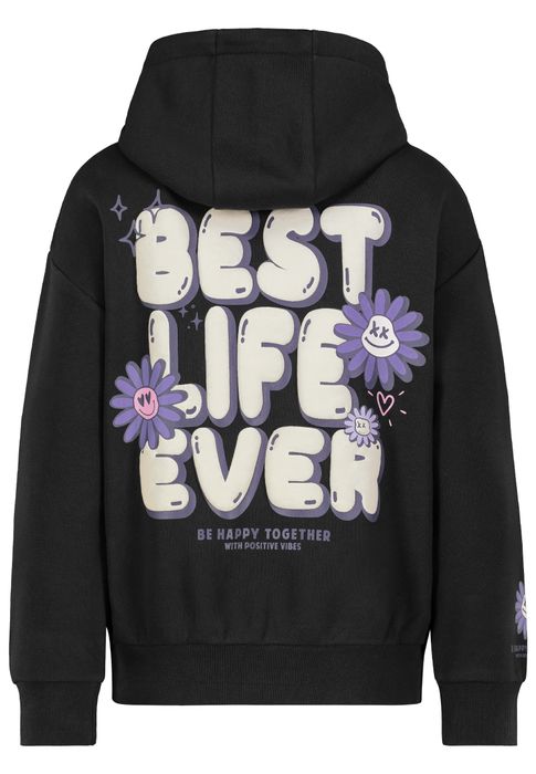 Sublevel Trendiger Hoodie mit Blumenmotiv und lustigem Grafikdesign – Grau, Bild 7