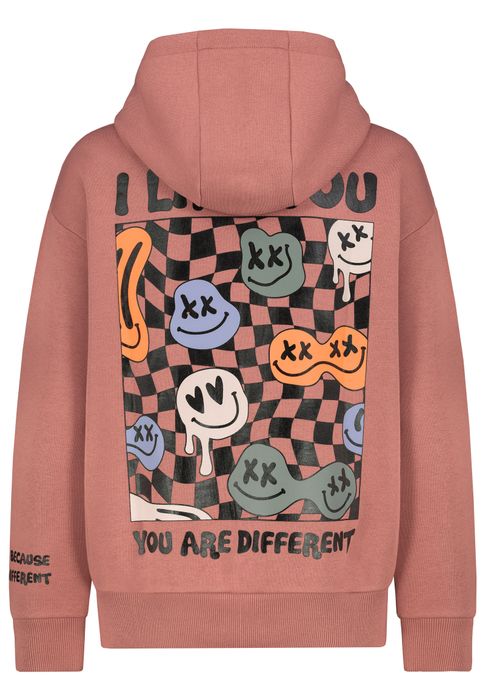 Sublevel Trendiger Hoodie mit Blumenmotiv und lustigem Grafikdesign – Rot, Bild 7