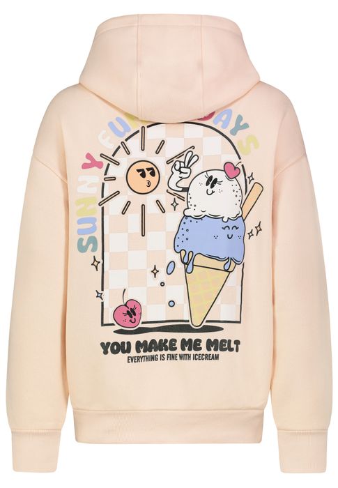 Sublevel Hoodie mit Positive-Print und Kapuze lustiges Design – Orange, Bild 4