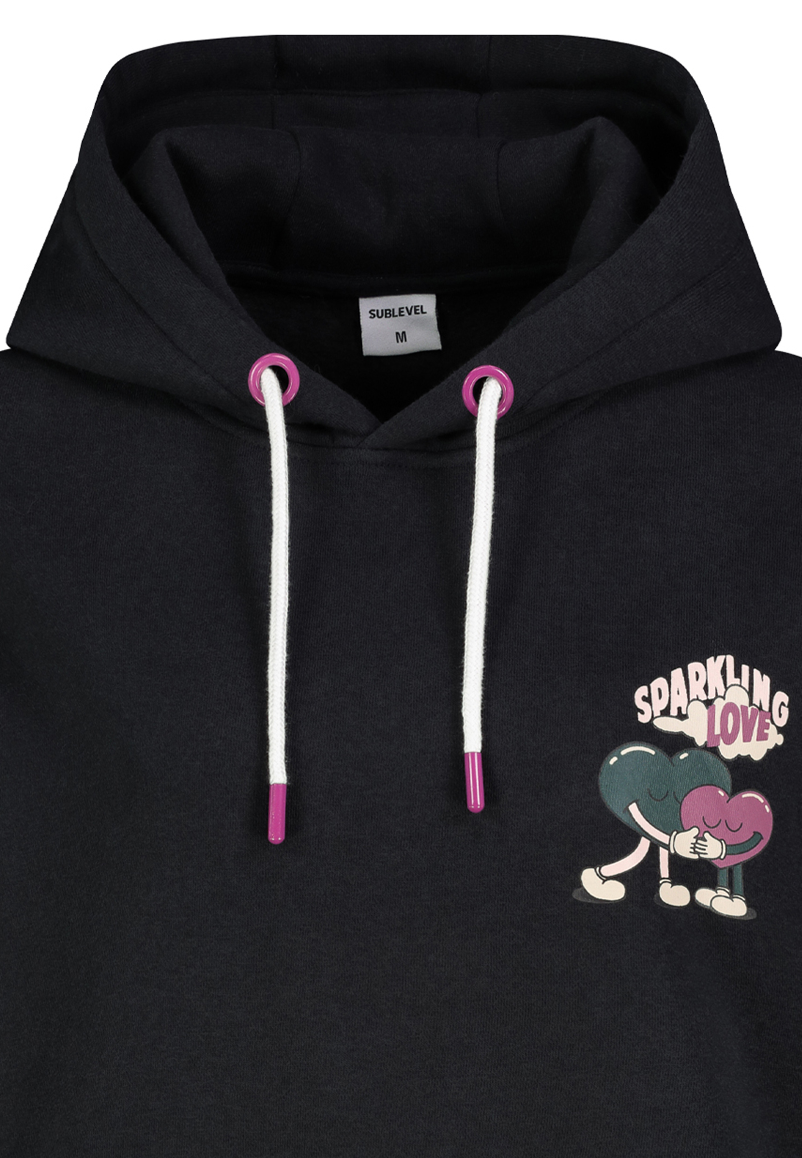 Sweatshirt mit lustigem Print und Kordelzug-Details Sweatshirt mit lustigem Print und Kordelzug-Details