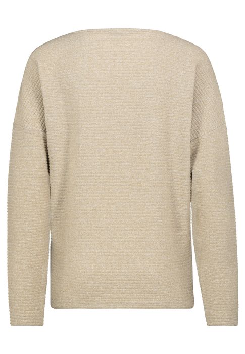 Sublevel Bequemer Strickpullover mit Struktur in klassischem Design – Beige, Bild 5