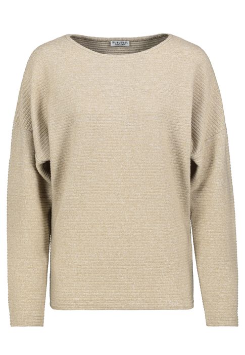Sublevel Bequemer Strickpullover mit Struktur in klassischem Design – Beige, Bild 3