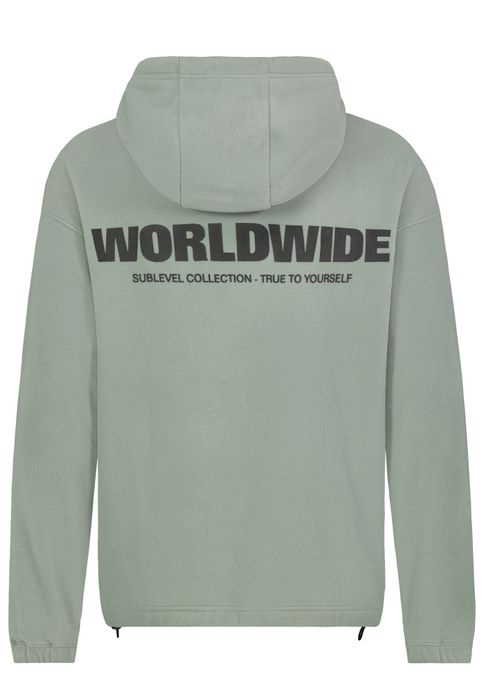 Sublevel Sublevel Sweat Hoodie mit Print Kapuze Gummizug – Grün, Bild 7