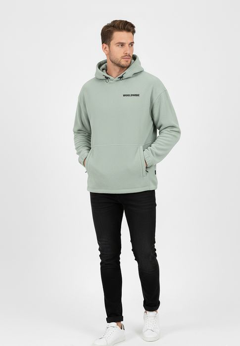 Sweat Hoodie mit Print Kapuze Gummizug, Farbe: Grün-2