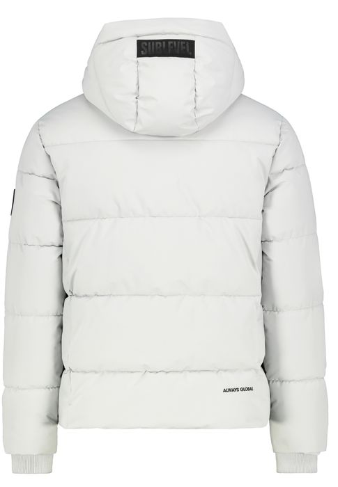 Sublevel Sublevel Winterjacke warme Steppoptik mit Kapuze – Hellgrau, Bild 4