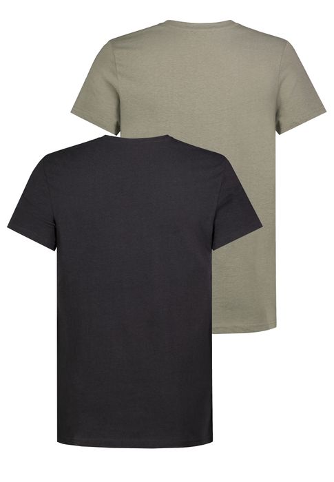 Urban Surface Urban Surface T-Shirt 2er-SET mit Animal-Print Adler Motivprint – Grau-Grün, Bild 5