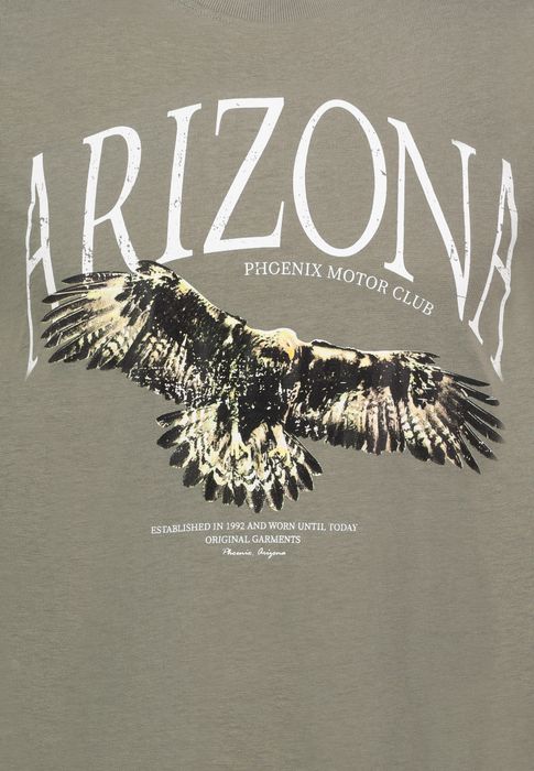 Urban Surface Urban Surface T-Shirt 2er-SET mit Animal-Print Adler Motivprint – Grau-Grün, Bild 4