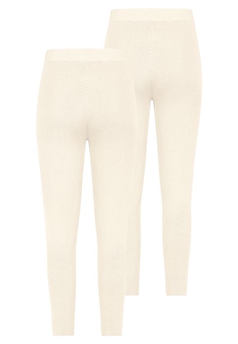 Stitch & Soul Stitch & Soul 2er-SET Gerippte Leggings mit elastischem Bund – Weiß, Bild 4
