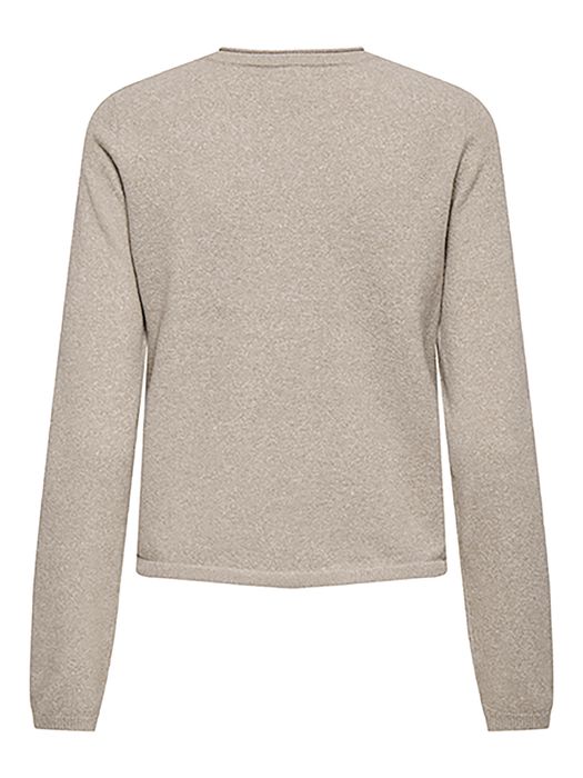 Vila Stilvoller Cardigan Knopfverschluss Rundhalsausschnitt – Beige, Bild 7