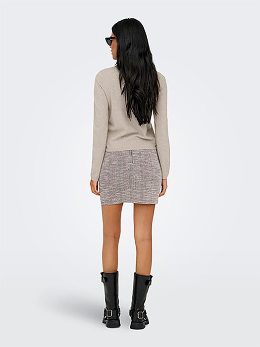 Vila Stilvoller Cardigan Knopfverschluss Rundhalsausschnitt – Beige, Bild 6