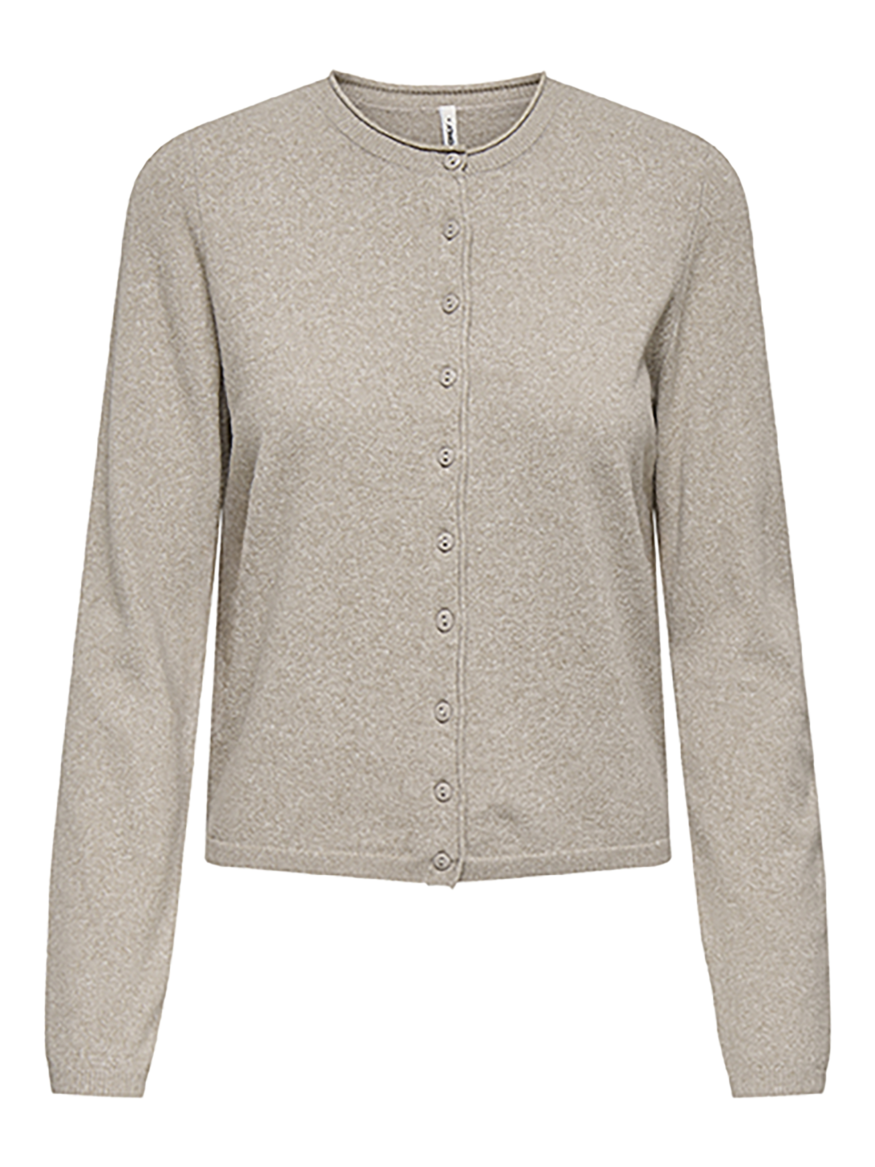 Vila Stilvoller Cardigan Knopfverschluss Rundhalsausschnitt – Beige, Bild 1