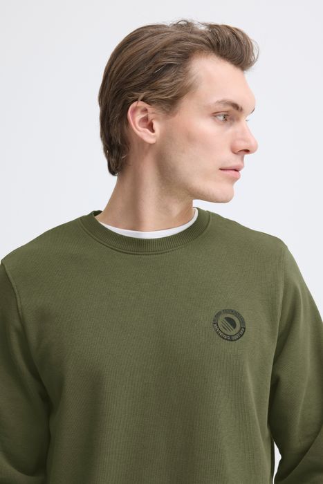 Blend BLEND Langärmliges Sweatshirt Rundhalsausschnitt Unifarben – Olive, Bild 4