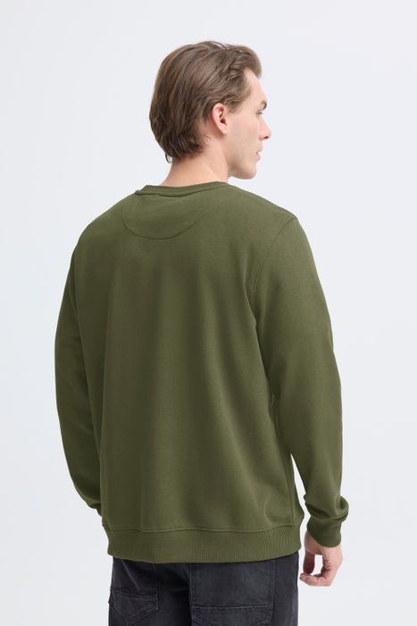 Blend BLEND Langärmliges Sweatshirt Rundhalsausschnitt Unifarben – Olive, Bild 6