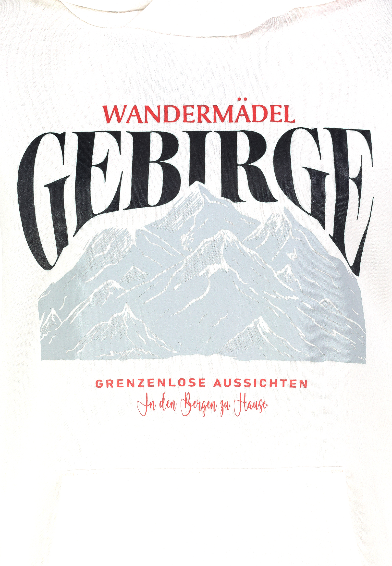 D10600BA02734B1_22000_D1.jpg Hoodie Bergmotiv Aufdruck Kapuze Tunnelzug Spruch Bequem