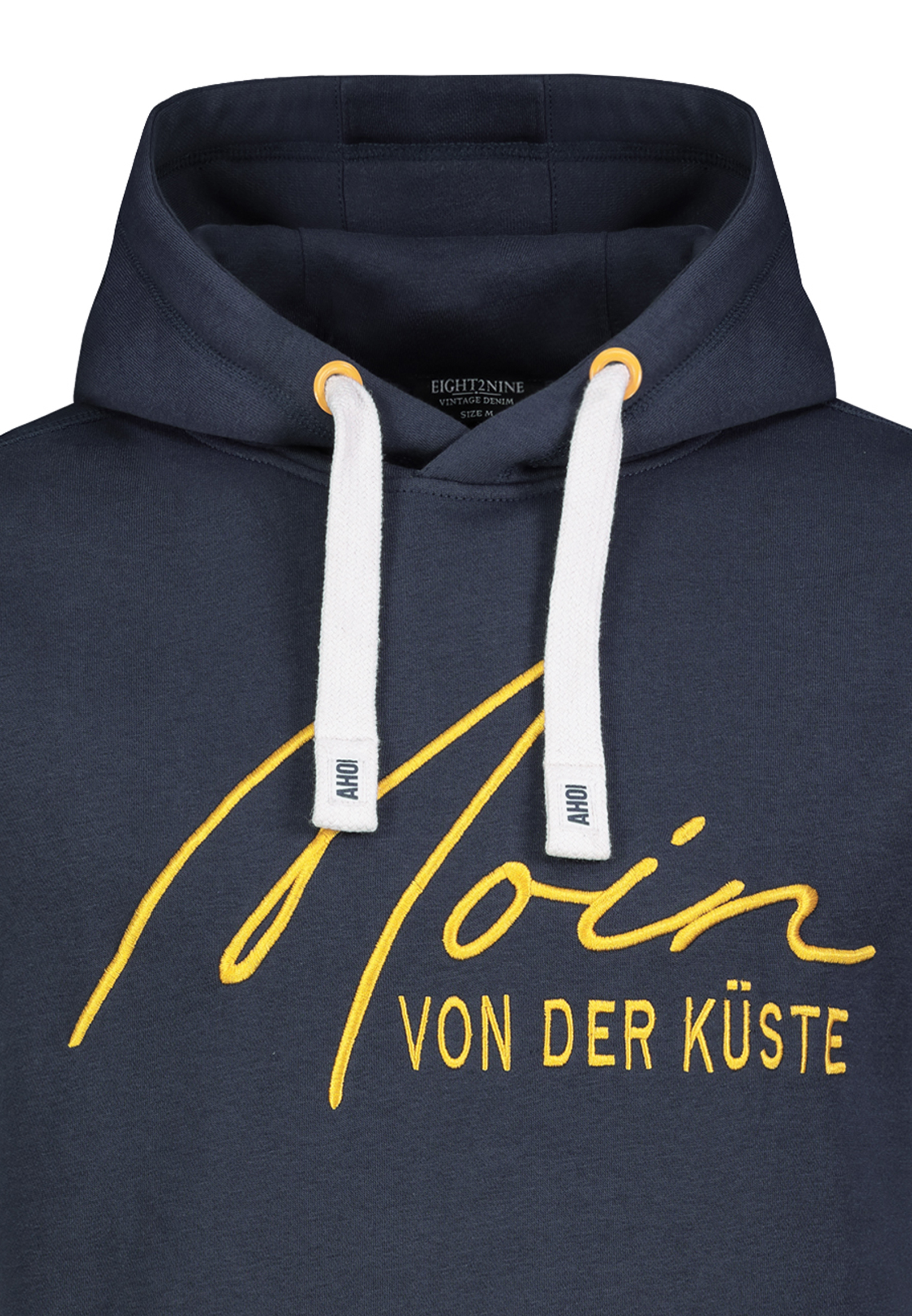 Hoodie Küstenmotiv Stickerei Kapuze Rippbündchen Hoodie Küstenmotiv Stickerei Kapuze Rippbündchen
