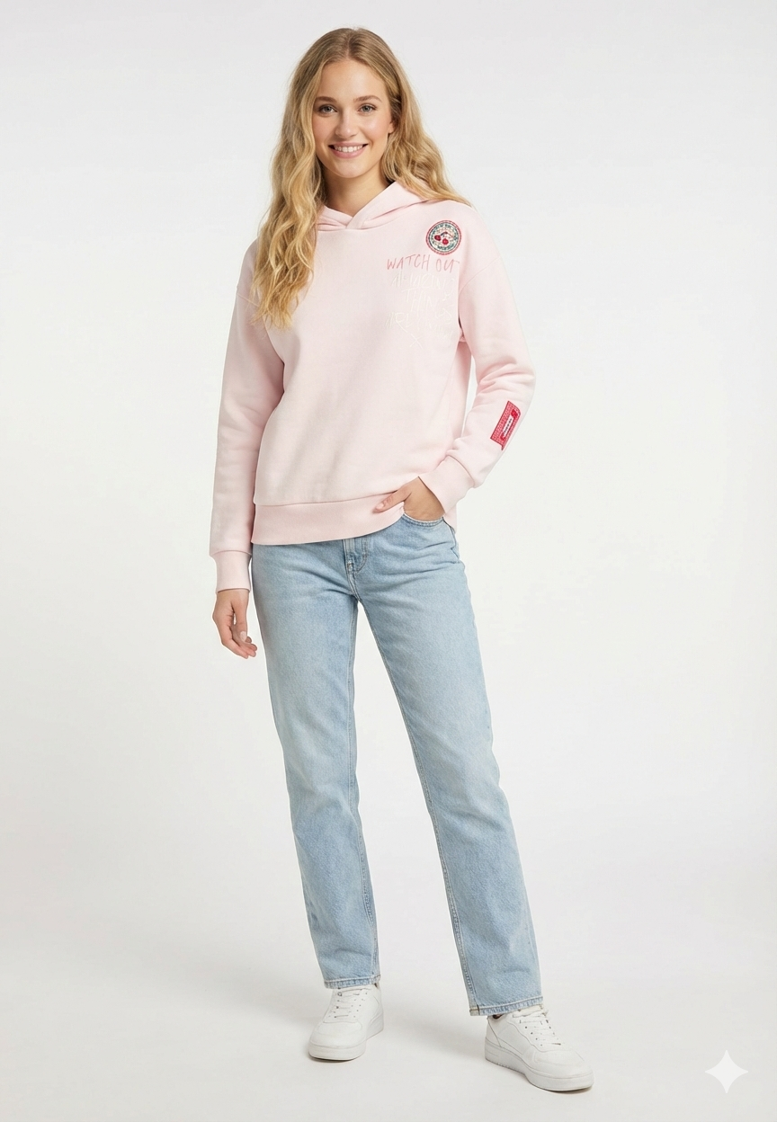 Kapuzenpullover Modische Stickerei Hoodie Rippbündchen Kapuzenpullover Modische Stickerei Hoodie Rippbündchen
