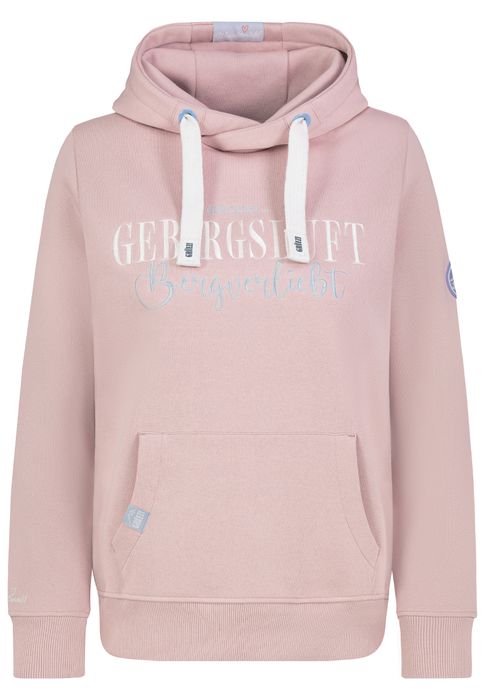 Sublevel Sweat Hoodie Stickerei Schriftzug Kordelzug Kapuze – Rosa, Bild 4