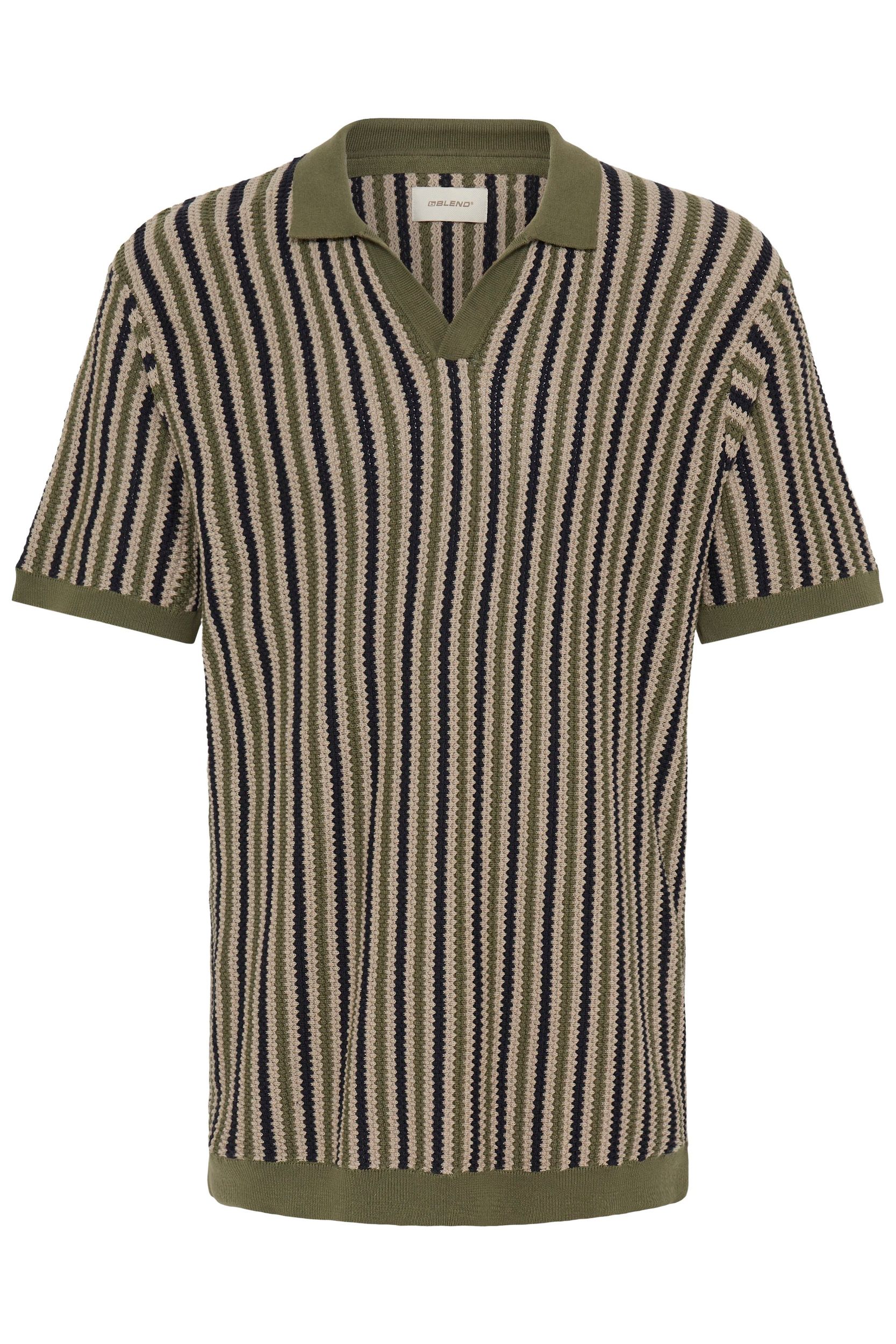 20720431-180523_180523.jpg Stilvolles Kurzarmshirt V-Ausschnitt Rippbündchen Casual