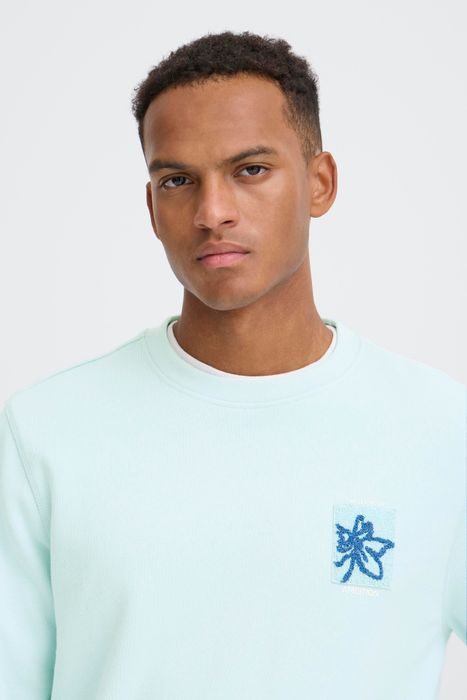 Blend BLEND Langarmshirt mit Muster und Rundhalsausschnitt – Blau, Bild 4
