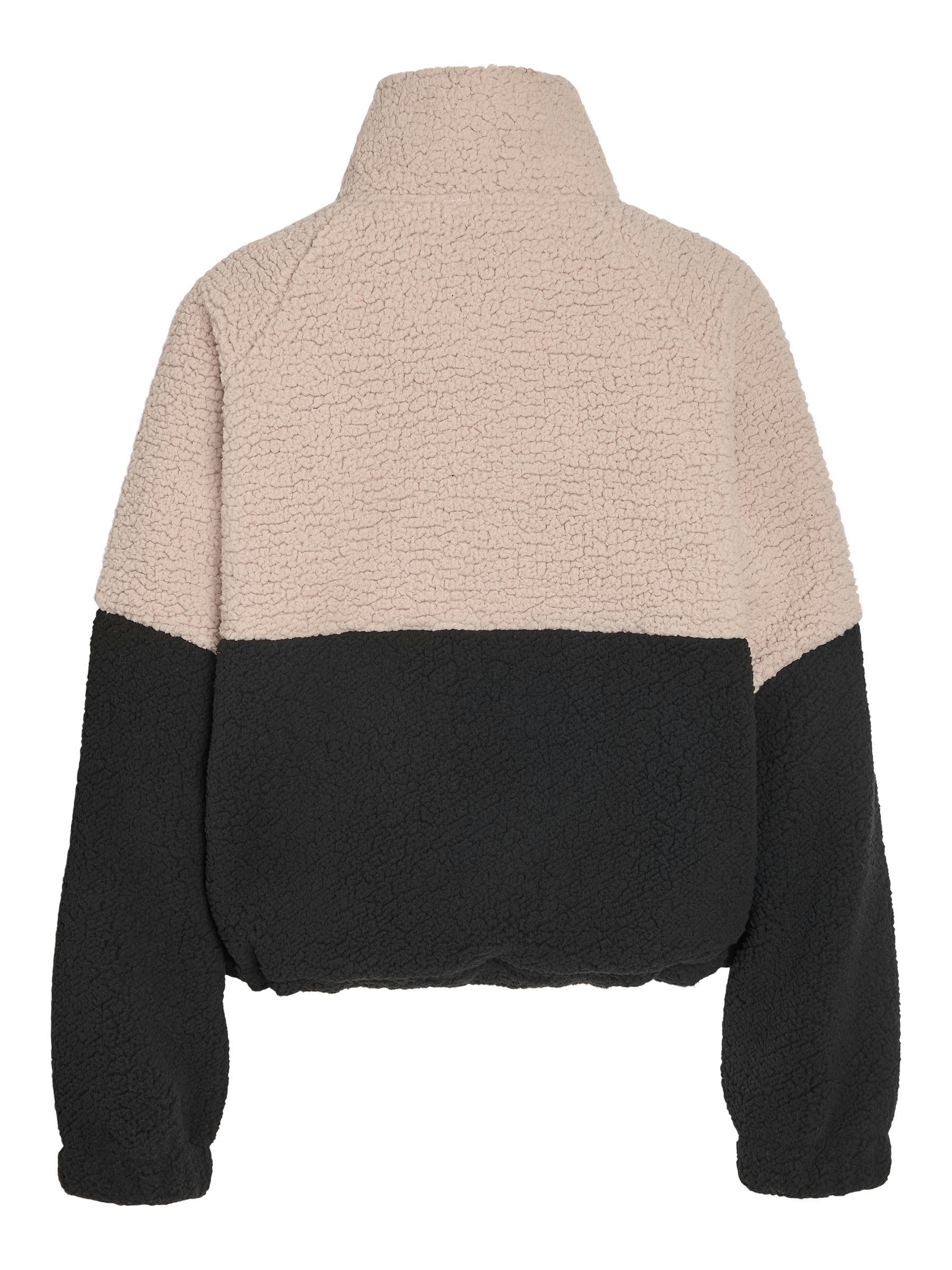 27035911_4982395_2.jpg Flauschige Outdoor-Jacke mit Kontrast-Design Reißverschluss
