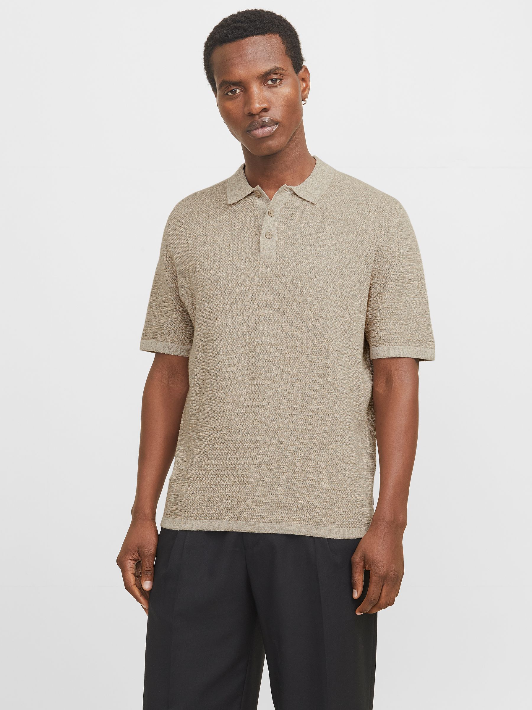 12268281_4641311_2.jpg Knit Polo-Shirt mit Knopfleiste und Kurzarm