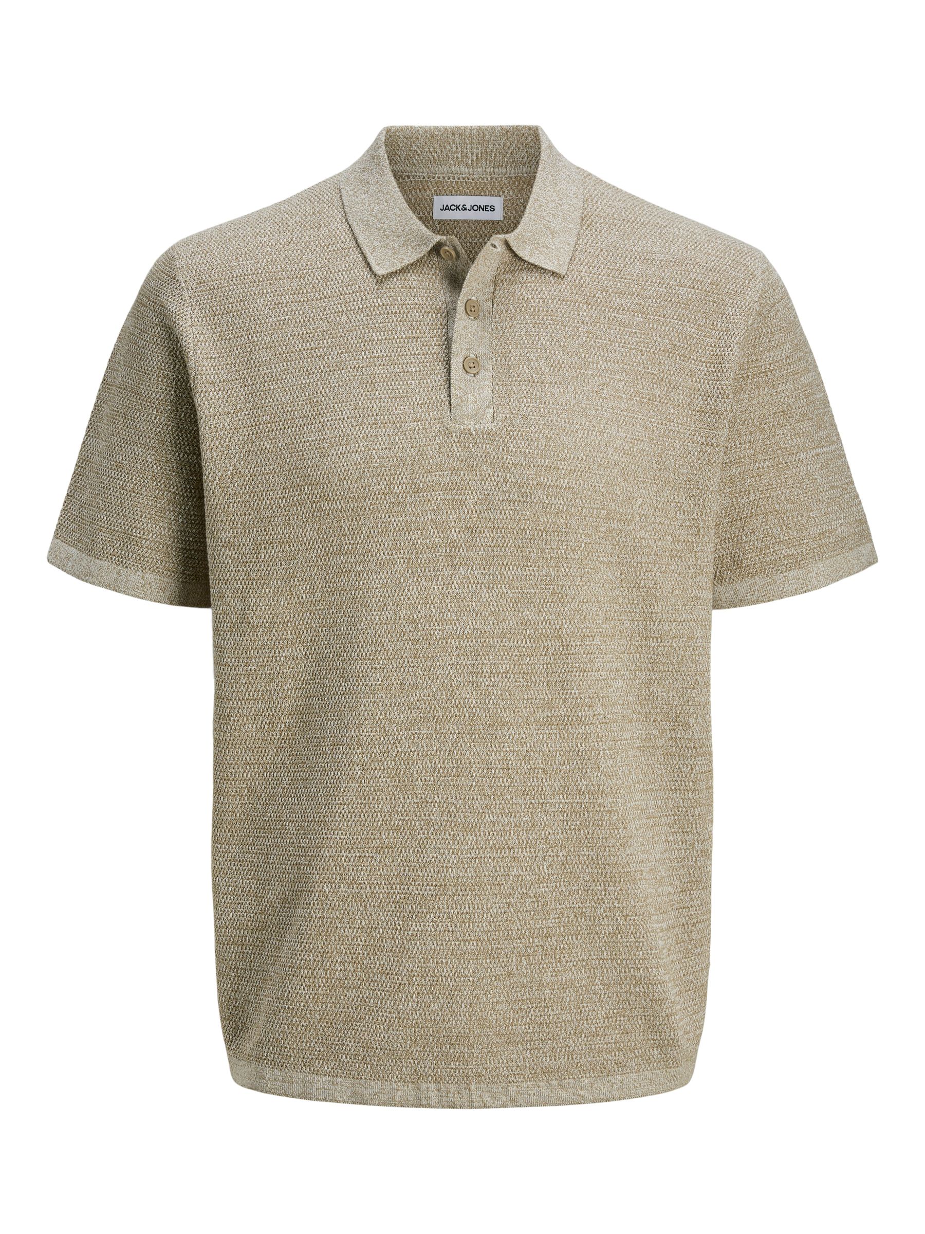 12268281_4641311.jpg Knit Polo-Shirt mit Knopfleiste und Kurzarm