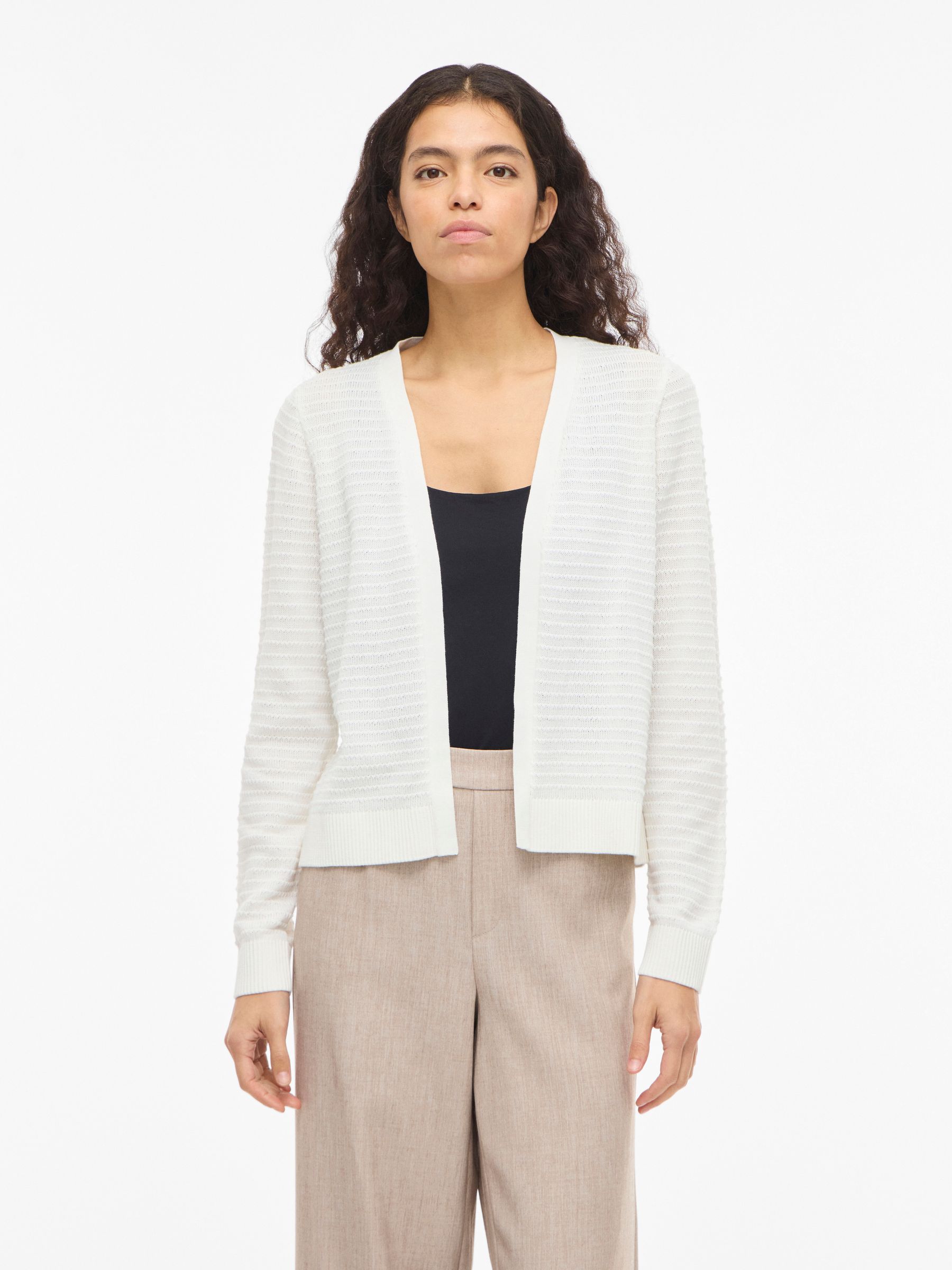 14111561_4903393_3.jpg Strick-Cardigan mit elastischen gerippten Bündchen Langarm