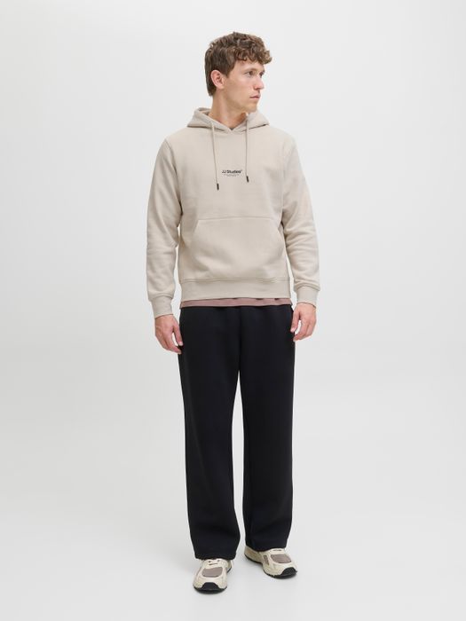 Jack & Jones JACK & JONES Hoodie Eingrifftaschen Rippbündchen Kordelzug – Sand, Bild 3