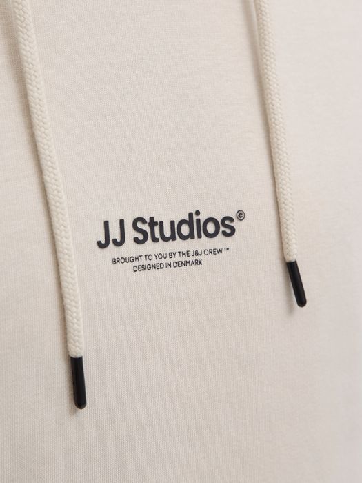Jack & Jones JACK & JONES Hoodie Eingrifftaschen Rippbündchen Kordelzug – Sand, Bild 5