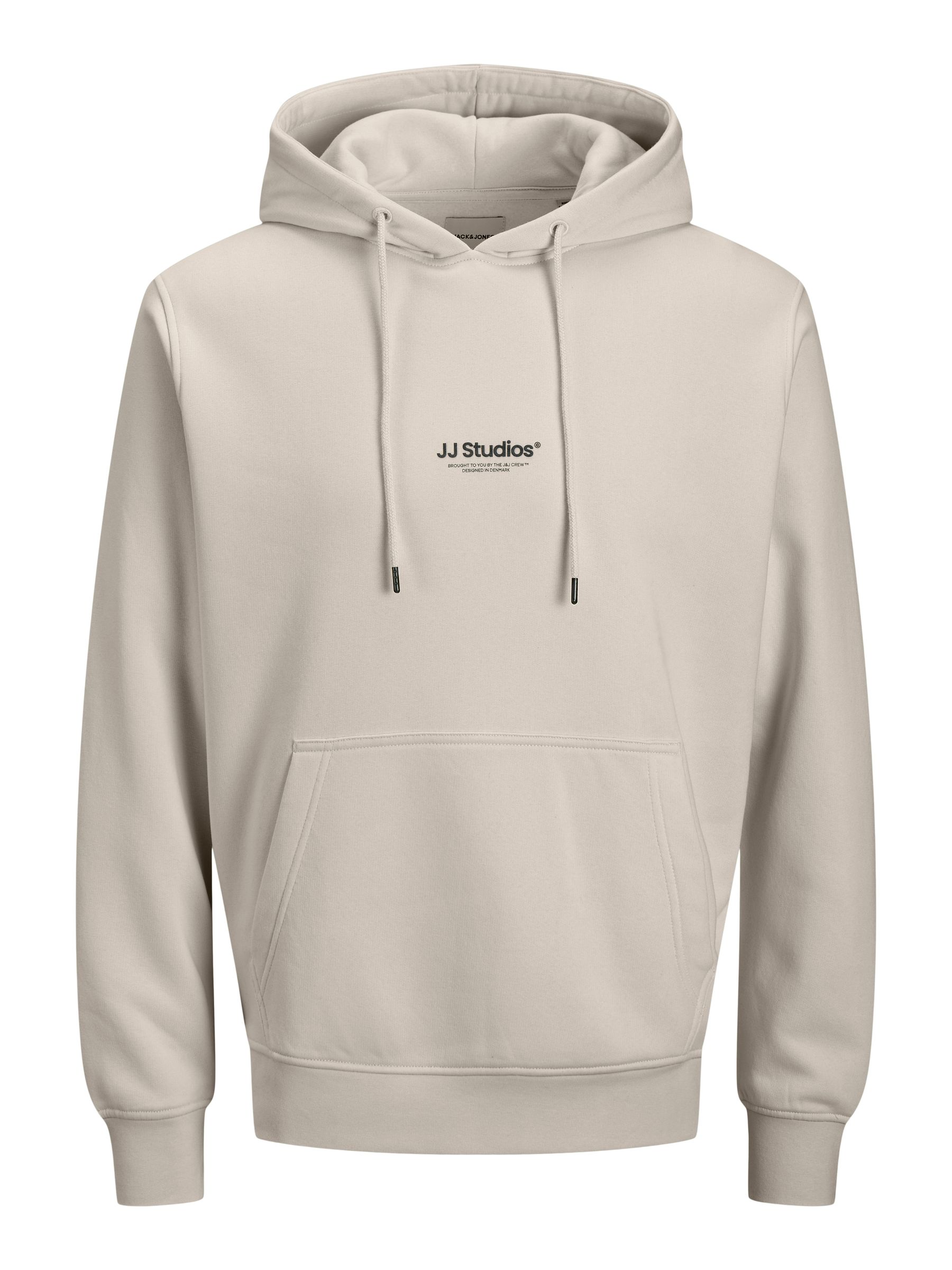 Jack & Jones JACK & JONES Hoodie Eingrifftaschen Rippbündchen Kordelzug – Sand, Bild 1