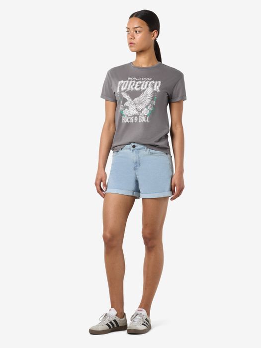 Noisy May Denimshorts Mid Waist Slim Fit Sommer Reißverschluss – Hellblau, Bild 3
