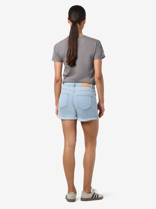 Noisy May Denimshorts Mid Waist Slim Fit Sommer Reißverschluss – Hellblau, Bild 6