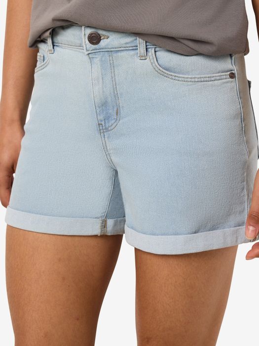 Noisy May Denimshorts Mid Waist Slim Fit Sommer Reißverschluss – Hellblau, Bild 5