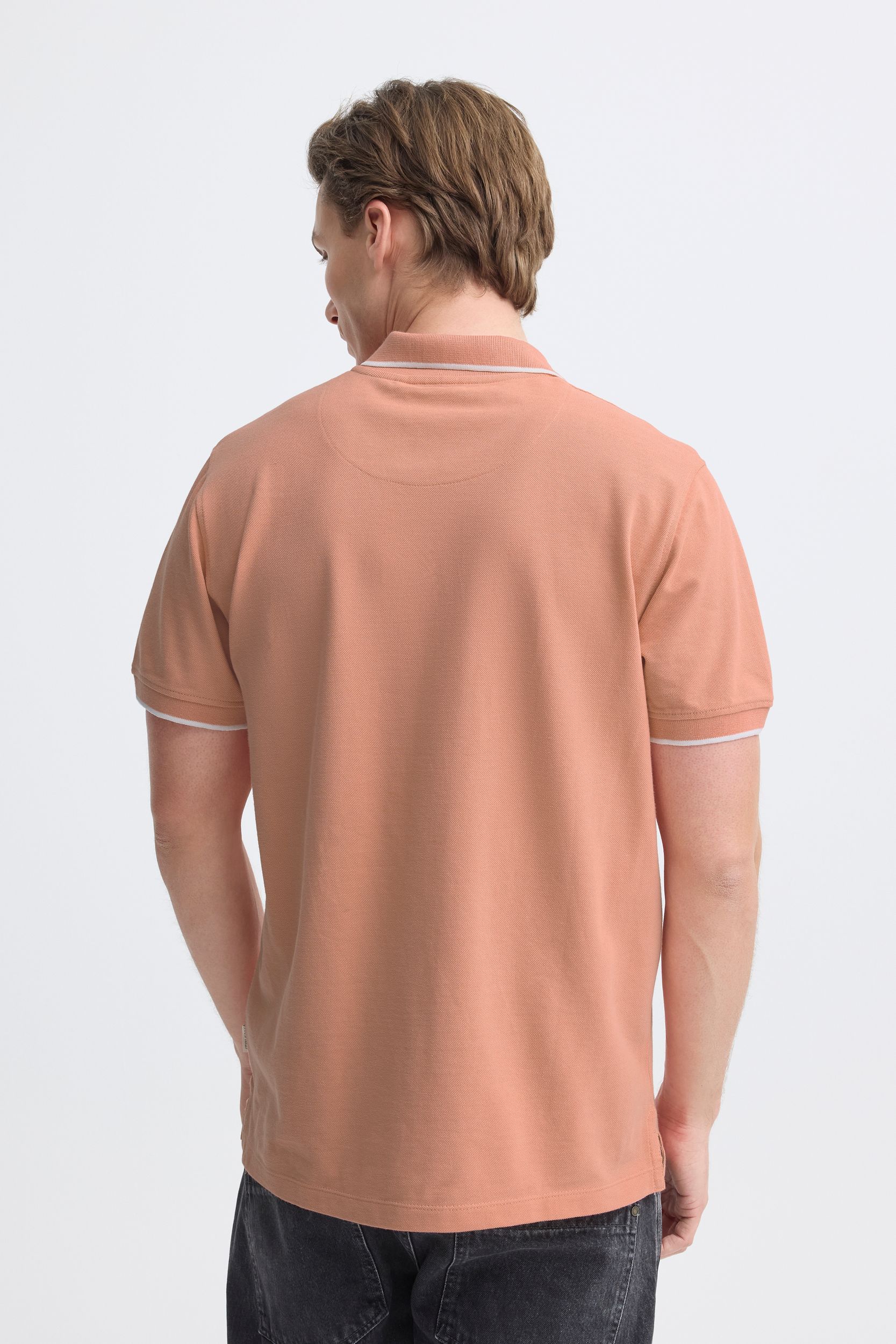 20720432-161529_161529_7.jpg Kurzarm Poloshirt Einfarbig V-Ausschnitt Polokragen